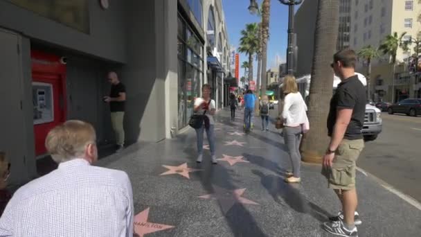Hollywood Promenad Berömmelse — Stockvideo