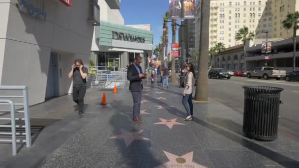 Walk Fame Hollywood — Stockvideo