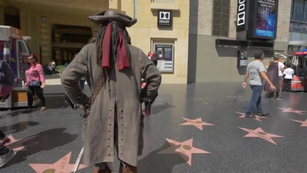 Jack Sparrow Myszka Minnie Hollywood — Wideo stockowe