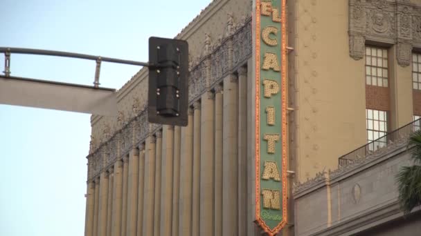 Capitan Theatre Hollywood — Stockvideo