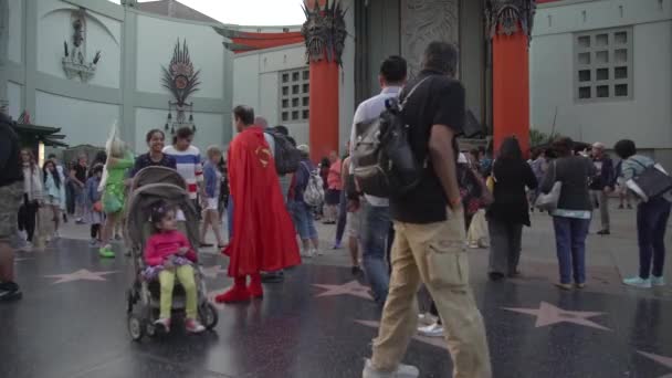 Turistas Hollywood Los Ángeles Estados Unidos — Vídeo de stock