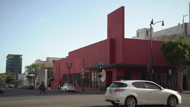 Edificio Rojo Hollywood — Vídeos de Stock