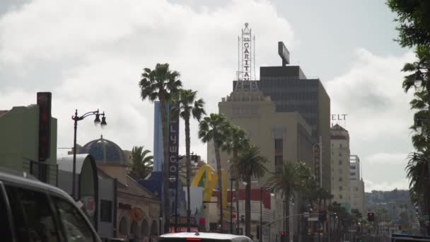 Hollywood Blvd Con Edifici — Video Stock