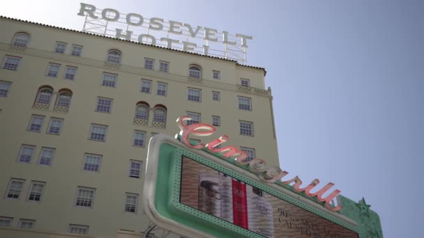 Ξενοδοχείο Ρούσβελτ Στο Χόλιγουντ — Αρχείο Βίντεο