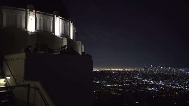 グリフィス天文台から見たロサンゼルス — ストック動画