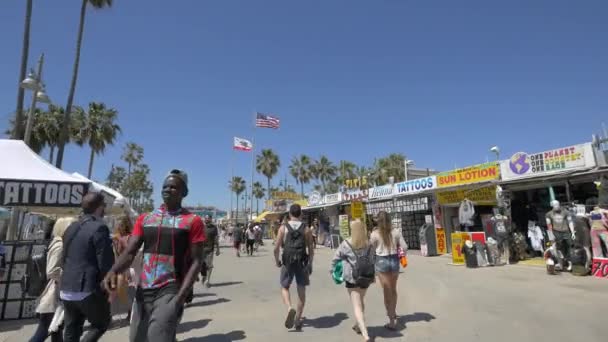 Lopen Langs Straatstalletjes — Stockvideo