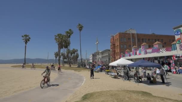 Fietspad Langs Het Strand — Stockvideo