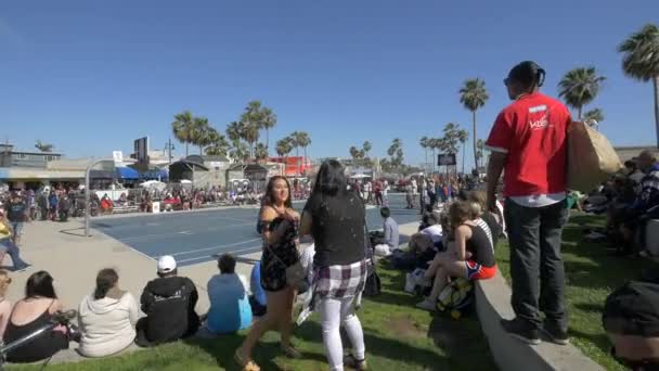 People Watching Basketball Game — Stock Video