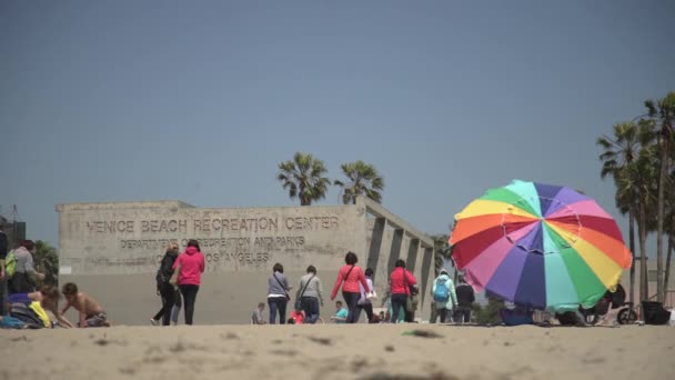 Spacer Przez Venice Beach Recreation Center — Wideo stockowe