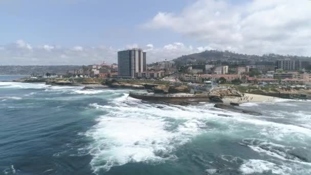 Vista Aérea San Diego Oceano — Vídeo de Stock