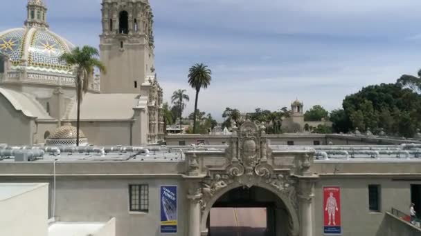 Aerial Museum Man Dome Tower — Stock Video