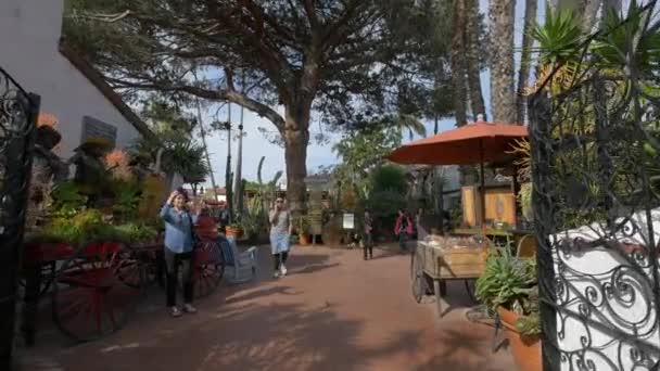 Туристи Які Відвідують Старе Місто Сан Дієго Історичний Парк — стокове відео