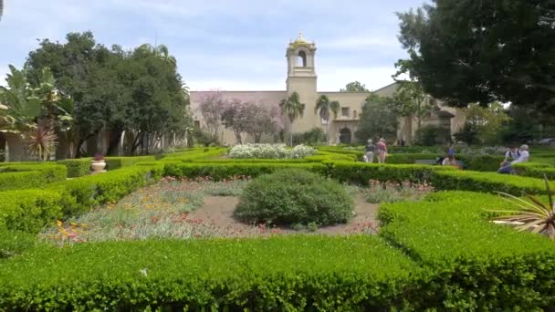 Jardim Alcazar Balboa Park — Vídeo de Stock