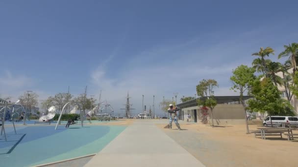 Filmaufnahmen Des Waterfront Park Playground — Stockvideo