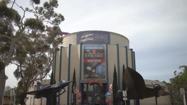 Air Space Museum San Diego Amerika Serikat — Stok Video