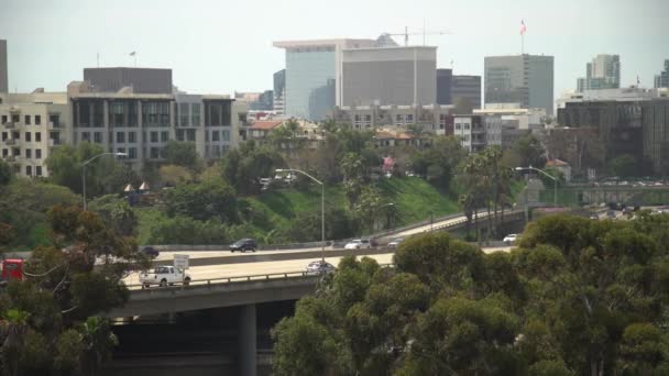 Vista Panorâmica Direita Edifícios Rodovias — Vídeo de Stock