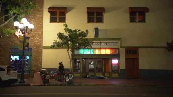 Ресторан Побачений Вночі — стокове відео