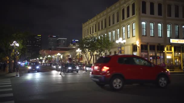 Fourth Avenue San Diego Notte — Video Stock