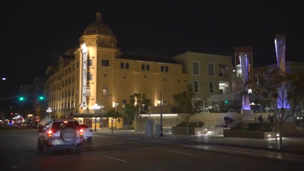 Balboa Theater Bei Nacht — Stockvideo