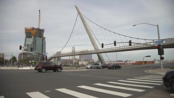 Harbor Drive Pedestrian Köprüsü Nün Altında — Stok video
