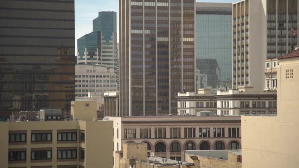 Pan Right View Buildings Downtown San Diego — Stock Video