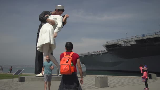 Taking Pictures Unconditional Surrender — Stock Video