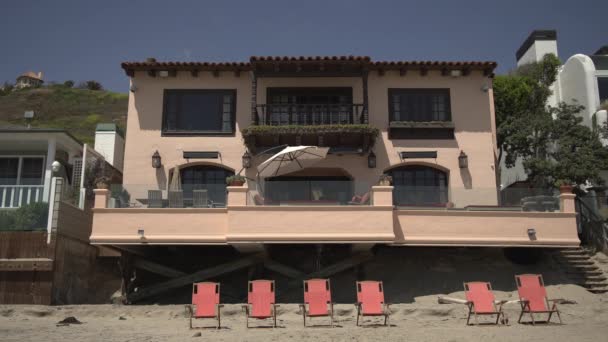 Vista Casa Playa Malibú — Vídeo de stock