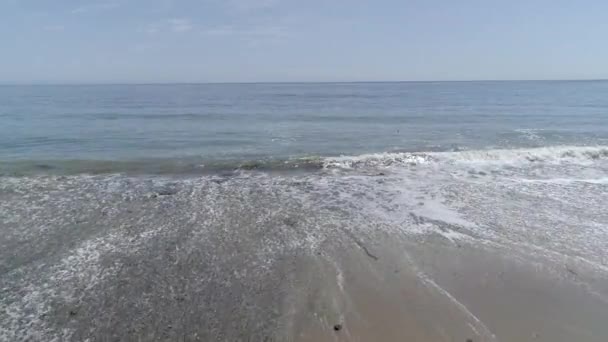 Aerial View Ocean Shore — Stock Video