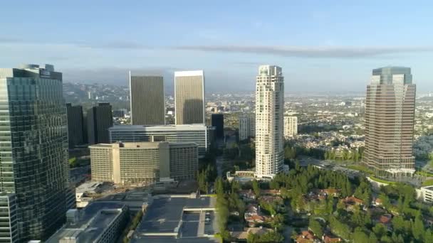 Vista Aérea Beverly Hills Com Torres — Vídeo de Stock