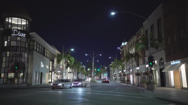 Rodeo Noite Beverly Hills — Vídeo de Stock