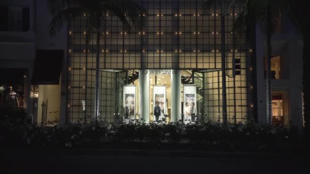 Giorgio Armani Geschäft Beverly Hills — Stockvideo