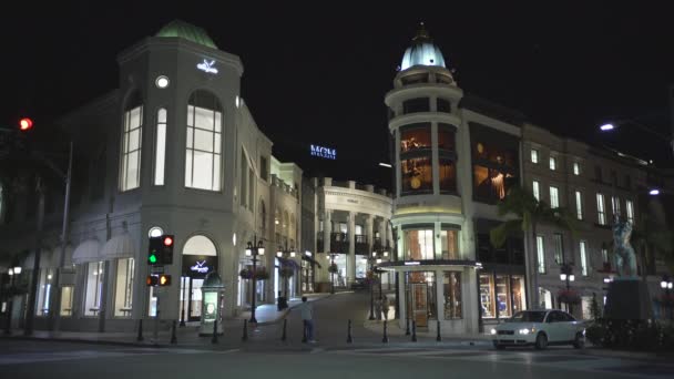 Rodeo Noite Beverly Hills — Vídeo de Stock