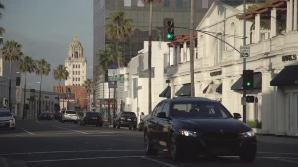 Auta Ulici Beverly Hills — Stock video