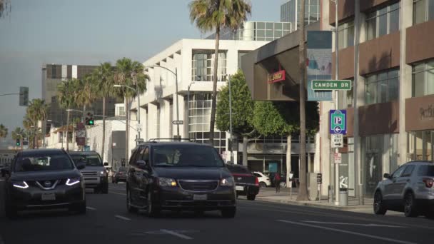 Auto Strada Beverly Hills — Video Stock