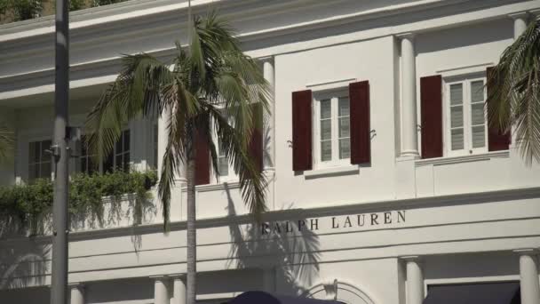Sinal Loja Ralph Lauren Beverly Hills — Vídeo de Stock
