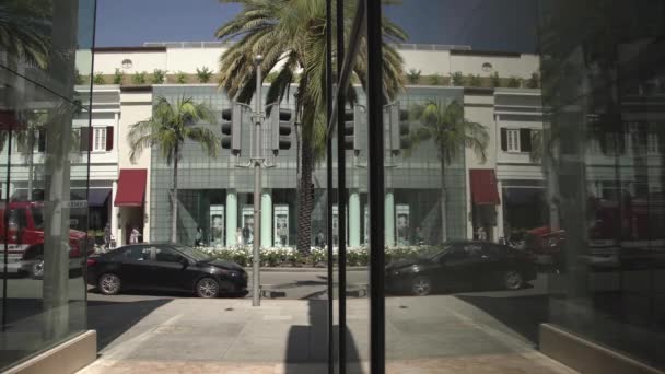 Carros Rua Beverly Hills — Vídeo de Stock