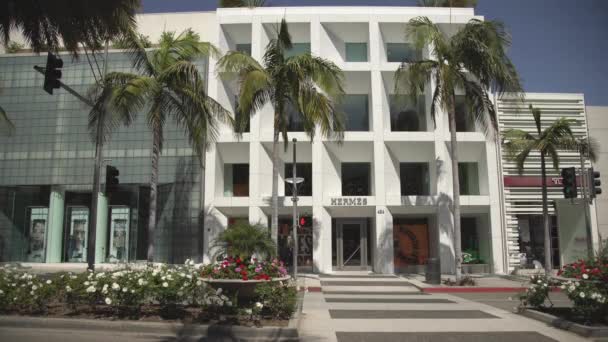 Beverly Hills Teki Hermes Mağazası — Stok video