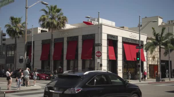 Cartier Gebouw Beverly Hills — Stockvideo