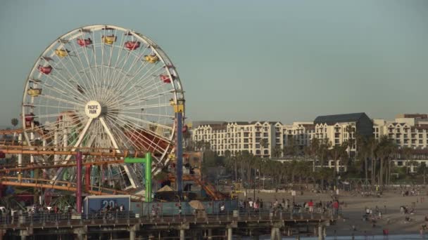 Kręcący Się Diabelski Młyn Pacific Park — Wideo stockowe