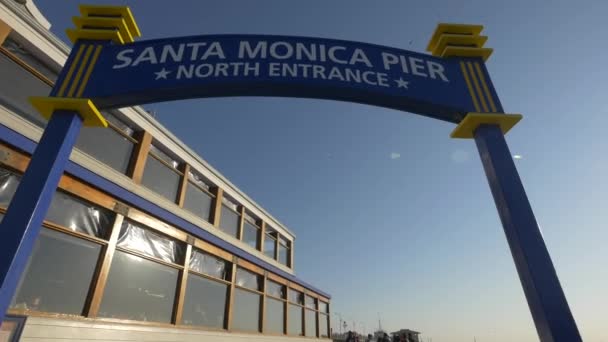 Severní Vchod Mola Santa Monica — Stock video