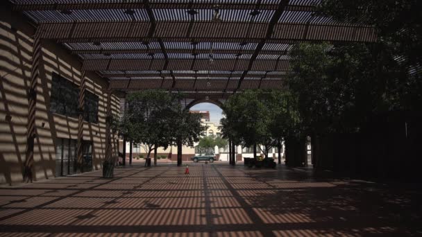 Pavilhão Casa Lath Árvores — Vídeo de Stock