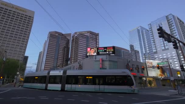 Tram Nel Centro Phoenix — Video Stock