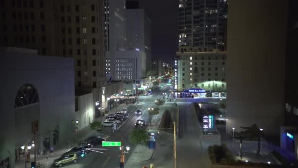 アメリカのモンロー通りの夜 — ストック動画