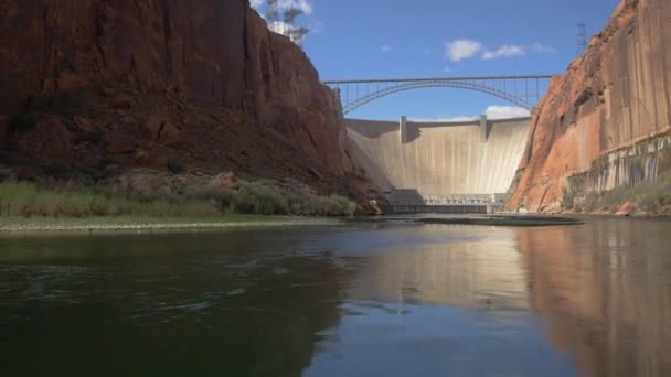 Colorado Folyó Hoover Gáttal Egy Híddal — Stock videók