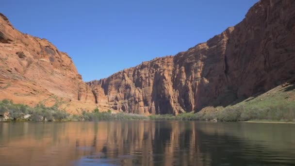 Coloradofloden Och Klippor — Stockvideo