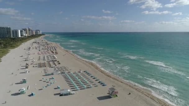 Vue Aérienne Plage Océan États Unis — Video