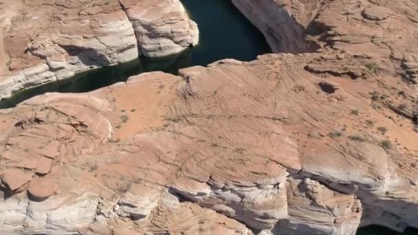 Vista Aérea Del Lago Powell Cañón — Vídeo de stock