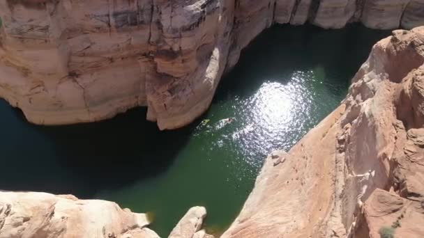 Aerial View Water Canyon — Stock Video