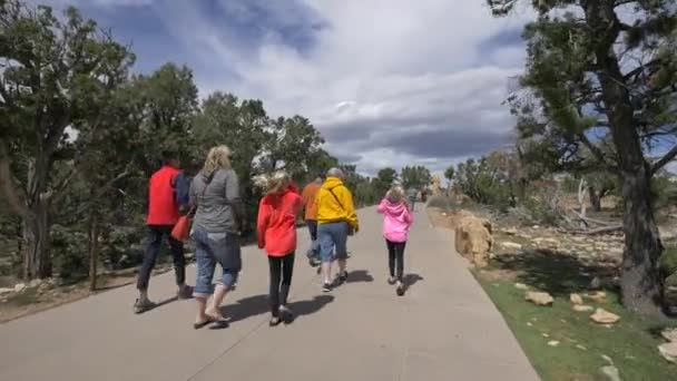 Pessoas Centro Visitantes Grand Canyon — Vídeo de Stock