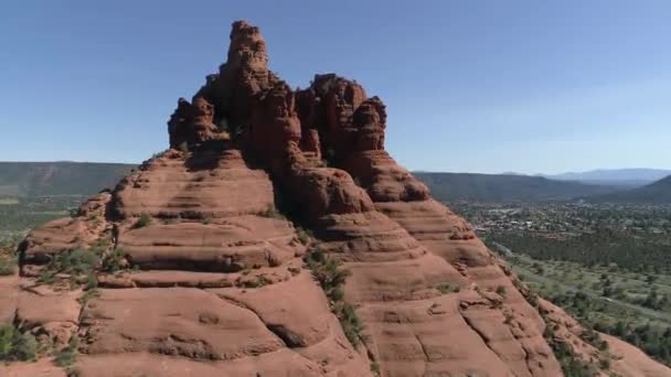 Luchtfoto Van Bell Rock Usa — Stockvideo